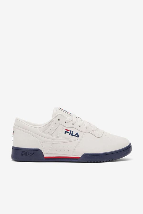 Fila Topánky Na Tenis Panske Biele / Námornícka Modrá / Červené - Original Fitness Red Kož Vypredaj